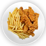 5 Crispy Chicken Strips Chips & Cheese 